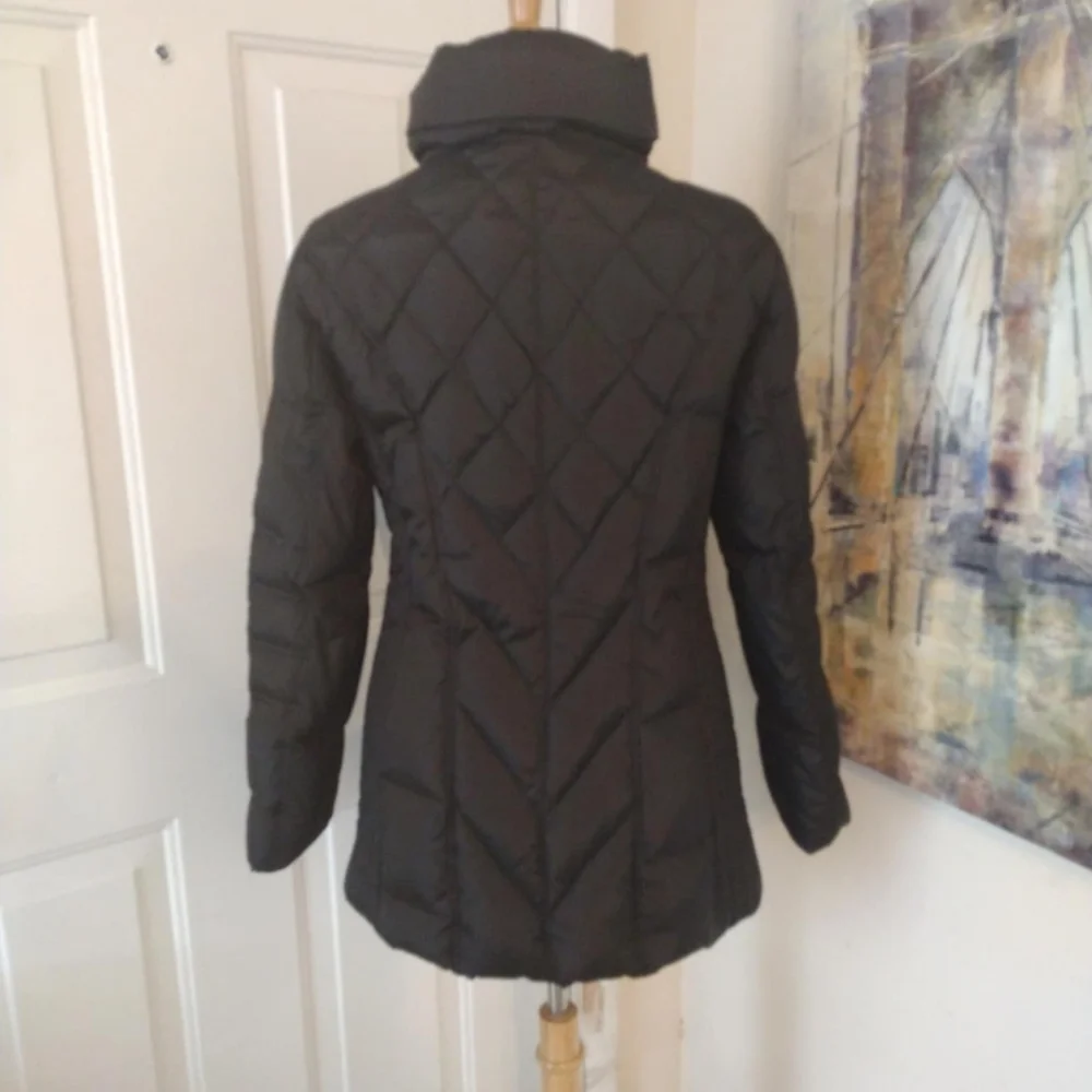 London Fog Diamond Pattern Down Puffer Coat Black Size M
